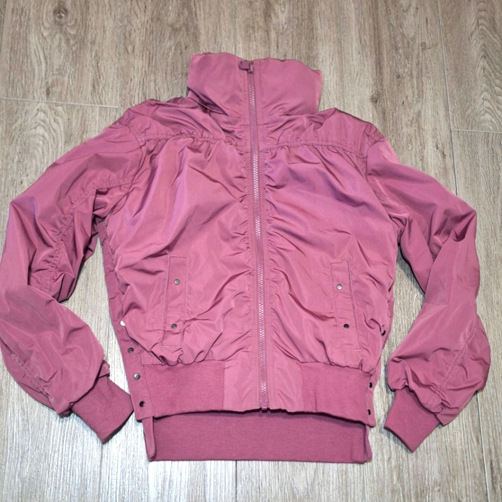 New ATHLETA Point Reyes Bimber ll Jacket Womans Size XXS Tawny Rose Pink